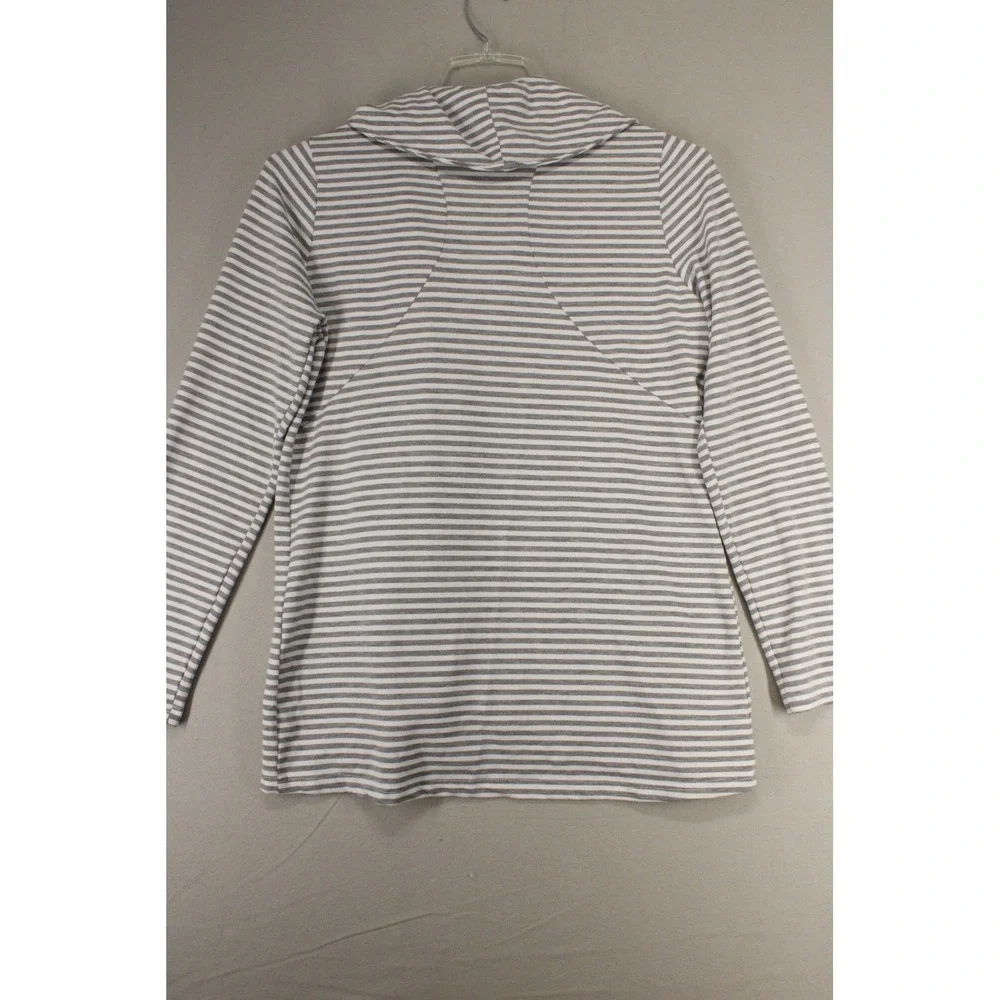 Andree by Unit Jacket Asymmetrical Zip Women L Grey Striped Moto Minimalist